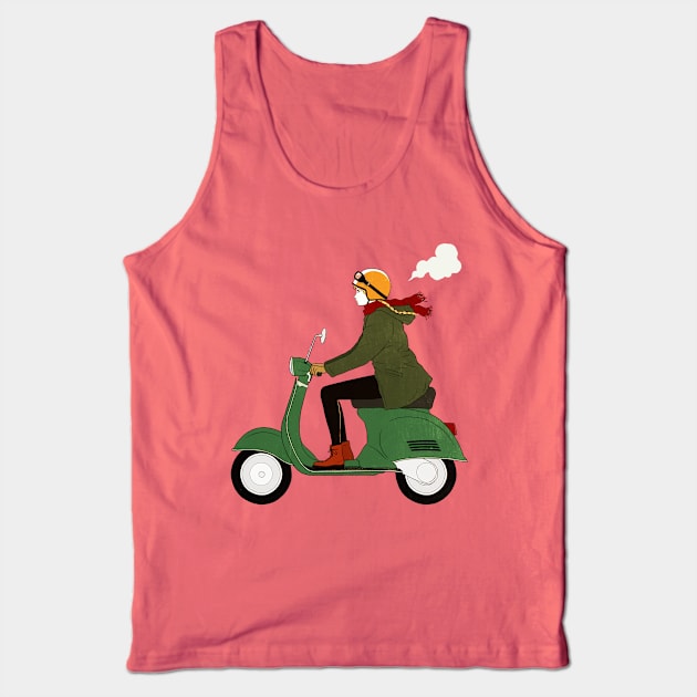 Scooter girl Tank Top by saitmy